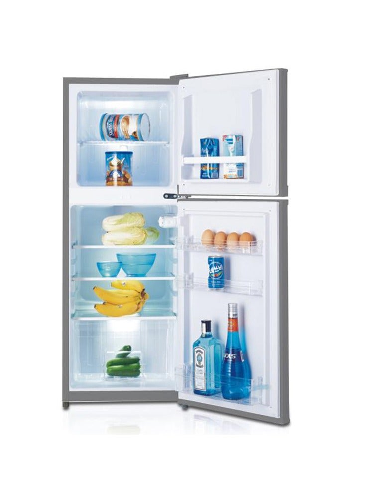 Generaltec 109L Double Door Refrigerator Silver, Energy-Saving, Eco-Friendly, with 5-Year Compressor Warranty 110 W GR190 Silver - Image 2