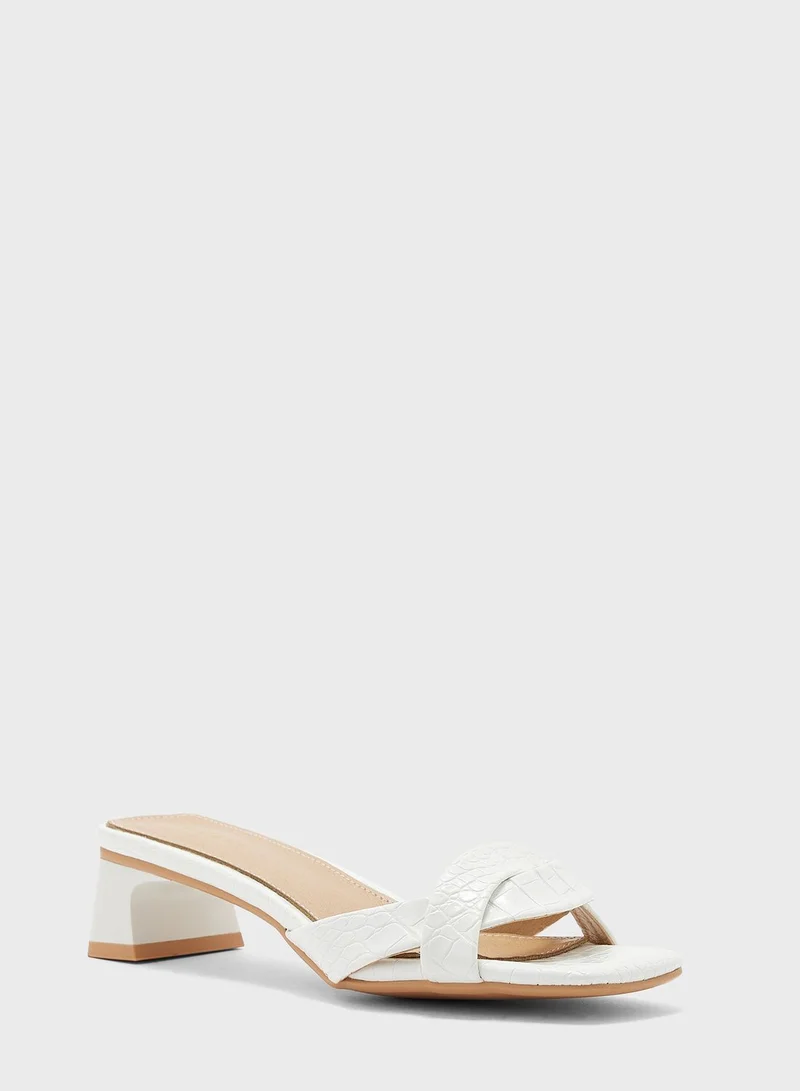 Khizana Textured Twisted Heeled Sandal