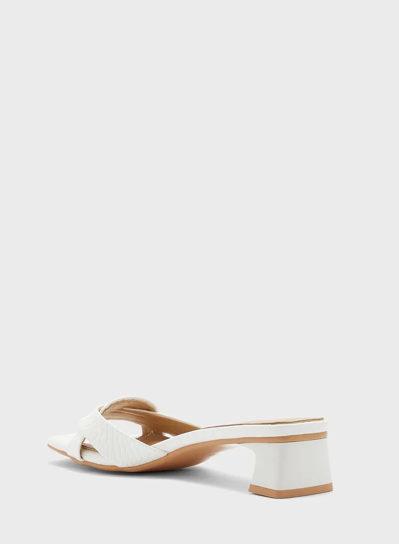 Khizana Textured Twisted Heeled Sandal