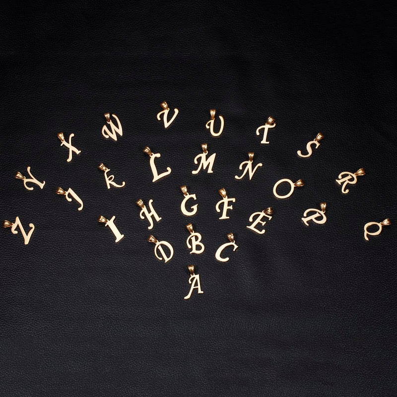Kalapure Initial Charms Gold Initial Pendant 14k Gold Letter Charm Name Pendant for Women & Men - Image 3