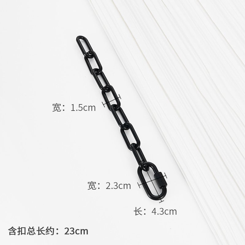 La Baosh Luxury LV Side Trunk PM Insert Organizer Electrophoresis black thick chain extension chain length of about 23cm 