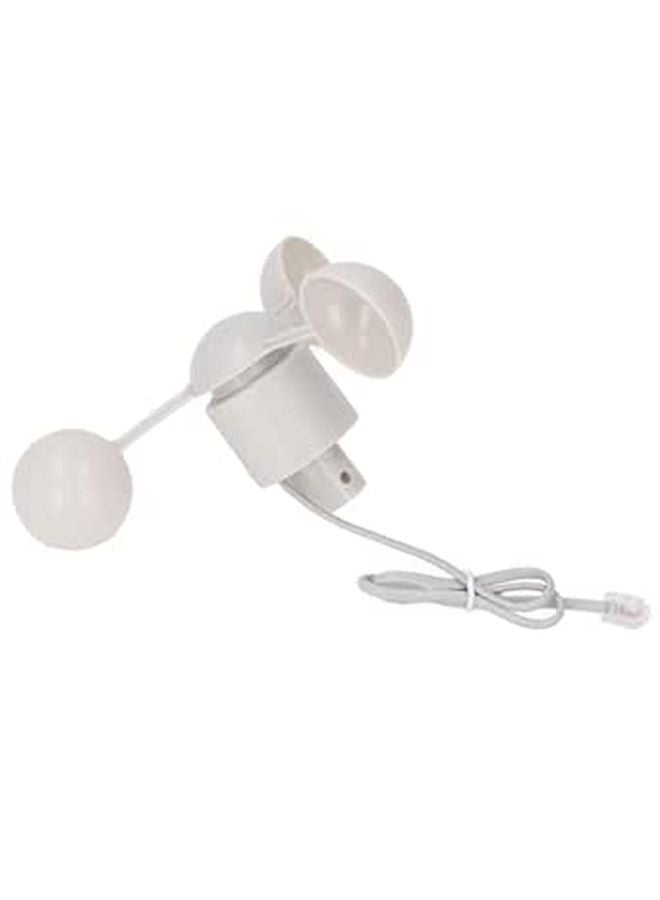 3 Cups Wind Speed Sensor with RJ11 Port for Weather Station Replacement Anemometer - Image 1