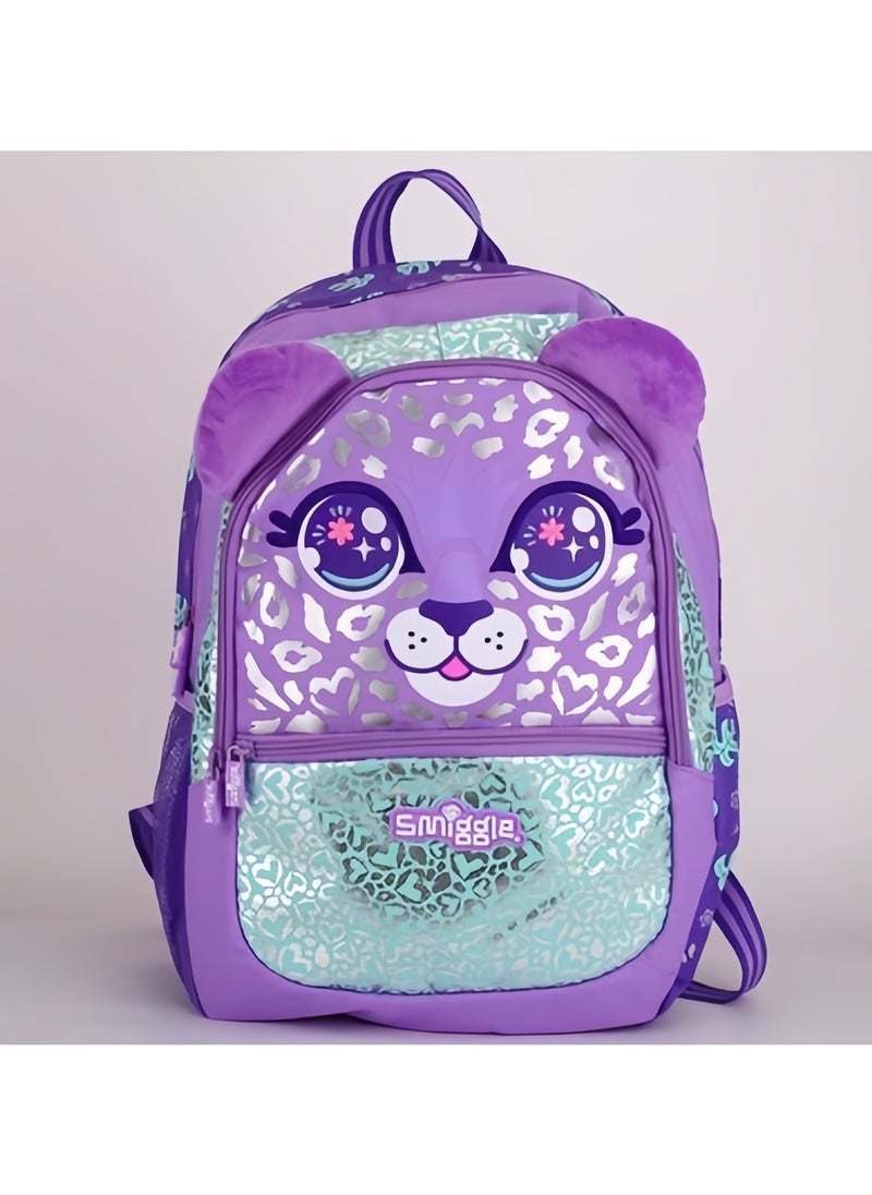 Smiggle Smiggle Girls Laser Printing Student Schoolbag Elementary and Middle School Students Children's Backpack Outdoor Leisure Bag Backpack 42*30CM 