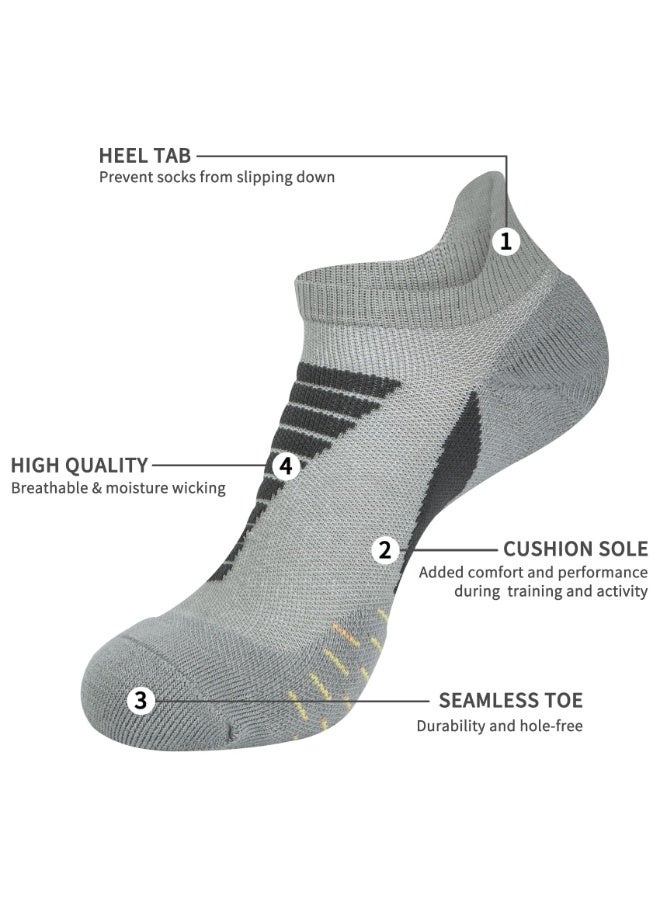 SANMUGEED 6 Pairs Mens No Show Socks, Breathable Workout & Casual Ankle Socks, Athletic Low Cut Socks for Men - Image 2