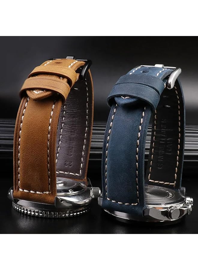 حزام جلدي لساعة مون واتش، حزام منحني بدون فجوة، سريع الفك، متوافق مع أوميغا - Image 5