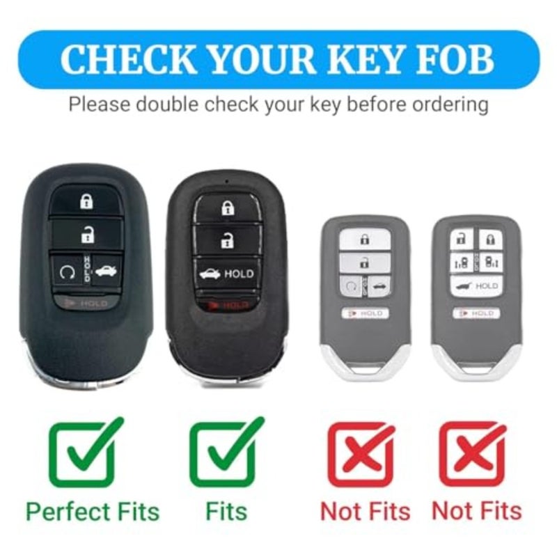 for Honda Key fob Cover, Silver Edge Key Shell Case for Accord Civic HR-V CR-V Pilot 2021-2026 Accessories Purple - Image 2