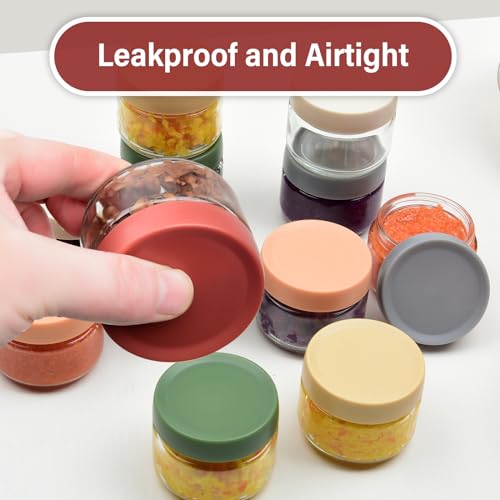 EONJOE 2 oz Glass Dressing Containers To Go Sauce Cups Mini Condiment Dip Jars with Lids Lunch Box Accessories,6-Pack - Image 5