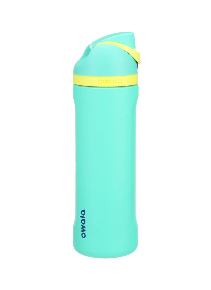 Owala Owala FreeSip Insulated Stainless Steel Water Bottle with Straw BPA-Free Sports Water Bottle Great for Travel 24 Oz Neon Basil  - Image 4