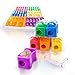 Fun Central 72 Pack Assorted Color Plastic Manual Pencil Sharpeners with Caps Bulk Classroom Office and Party Favor Supplies - Image 3