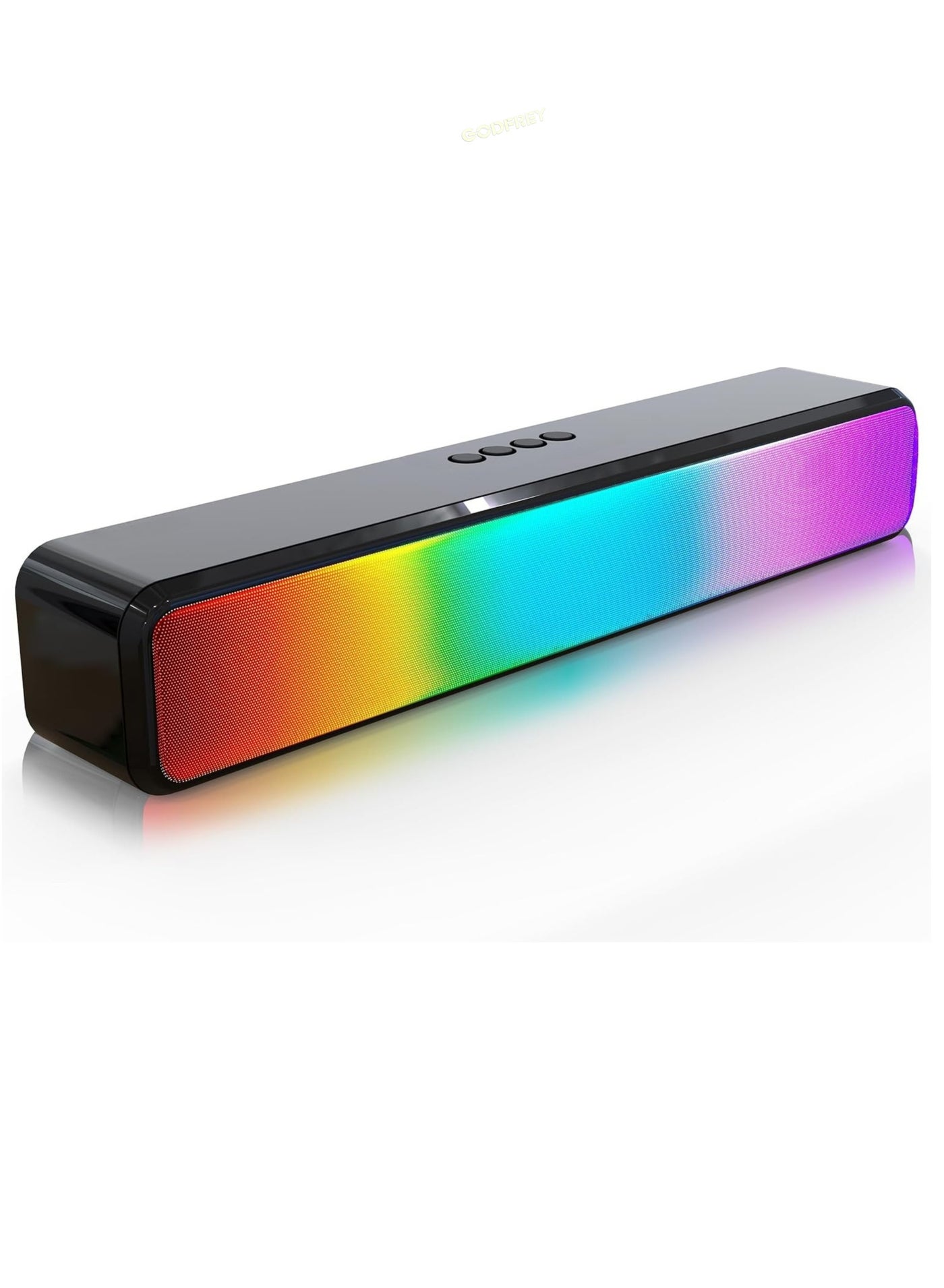 M8 RGB Soundbar Speaker – Portable Wireless Bluetooth Speaker with RGB Backlight, Long Battery Life, Rechargeable & Compact Design | Black