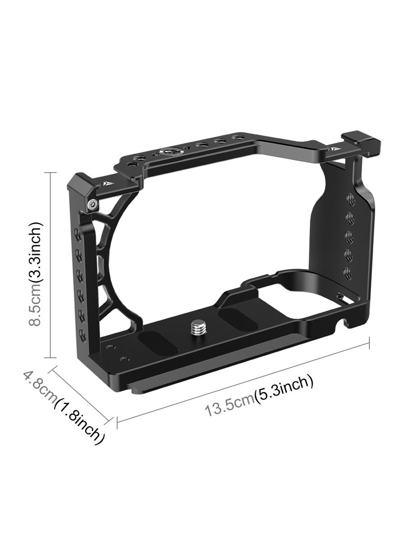 PULUZ For Sony A6500 / A6400 / A6300 / A6000 PULUZ Metal Camera Cage Expansion Mount Stabilizer Rig  - Image 2