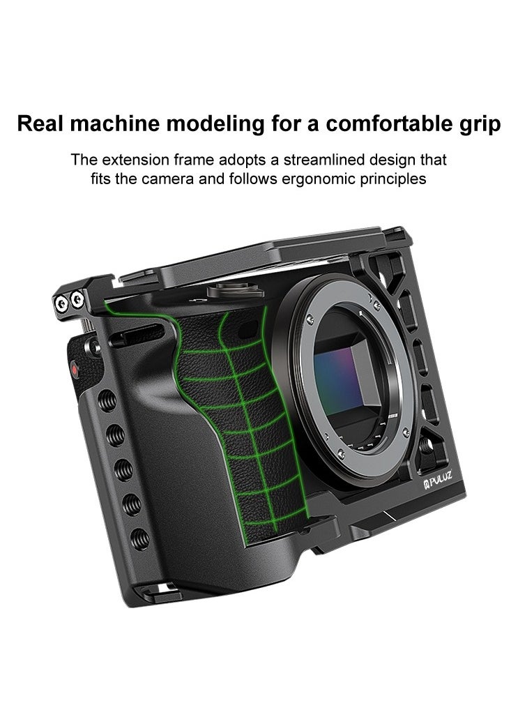 PULUZ For Sony A6500 / A6400 / A6300 / A6000 PULUZ Metal Camera Cage Expansion Mount Stabilizer Rig  - Image 5