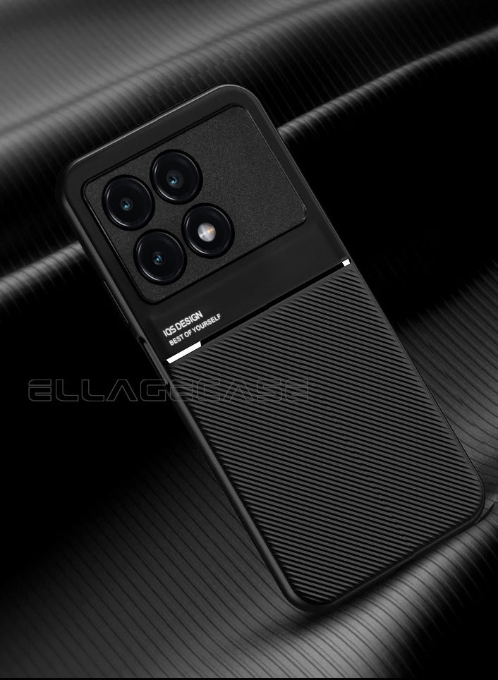 ELLAGECASE حافظة فاخرة رفيعة للغاية لهاتف Xiaomi Poco X6 Pro 5G، لوحة معدنية مخفية، تصميم نحيف، سهل الحمل، وحماية معززة للكاميرا - Image 5