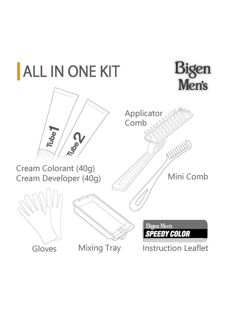 Bigen صبغة شعر سريعة للرجال، بني أسود 102 (80غ) - Image 3