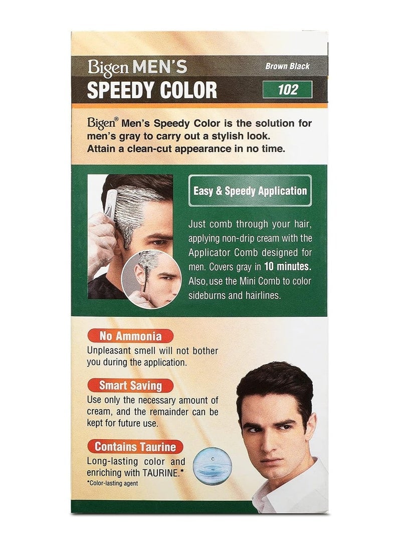 Bigen صبغة شعر سريعة للرجال، بني أسود 102 (80غ) - Image 2