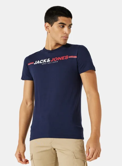 JACK & JONES Logo Crew Neck T-Shirt