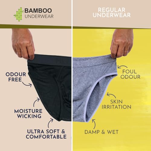 HEELIUM Bamboo Underwear Brief for Men | 3X Softer Than Cotton & Odour Free | Stretchy Fabric & Durable Waistband - Image 2