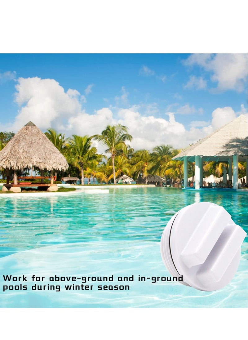 Excefore - Threaded Winter Pool Plug Caps ,5pcs Swimming Pool Spa Return Line Winterizing Plugs Filter Drain Plug,Pool Threaded Return Plug with O-ring Pool Drain Cover Return Pipe - Image 1