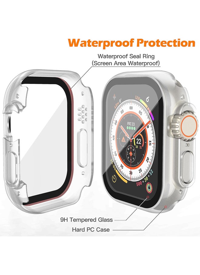SJet - Waterproof Case for Apple Watch Ultra 2 / Ultra 49mm Screen Protector  Tempered Glass Face Cover (49mm, Clear) - Image 1