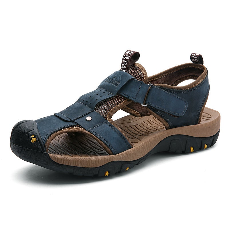 Breathable Baotou Beach Shoes Plus Size Outdoor Trendy Men'S Hollow-Out Sandals Men'S Shoes For Hair - Image 1
