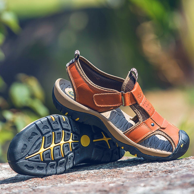 Breathable Baotou Beach Shoes Plus Size Outdoor Trendy Men'S Hollow-Out Sandals Men'S Shoes For Hair - Image 5