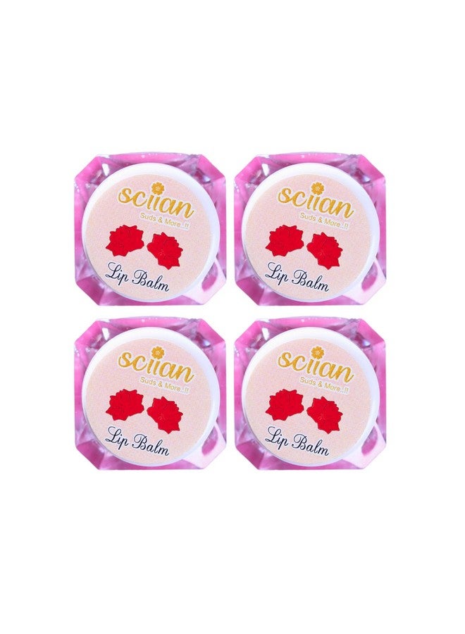 SCIIAN Lip Balm-Rose | Lip Balm For Soft, Smooth, And Moisturised Lips | Instant Hydration | Relieves Dry & Chapped Lips | Enriched with Shea Butter & Castor Oil | Glossy Finish,10g (Pack of 4) - Image 1