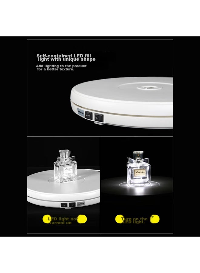 BEIYANG Photography Electric Turntable, Automatic Rotation For Still Life Shooting, Built-in Led Product Display Turntable, Shooting Prop Electric Turntable Display Stand - Image 4