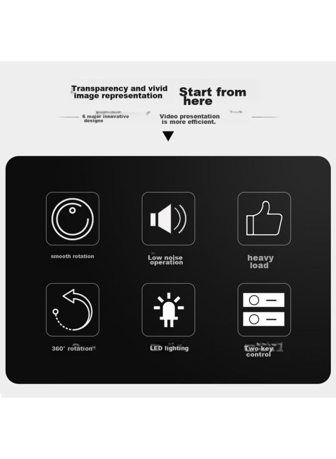 BEIYANG Photography Electric Turntable, Automatic Rotation For Still Life Shooting, Built-in Led Product Display Turntable, Shooting Prop Electric Turntable Display Stand - Image 5