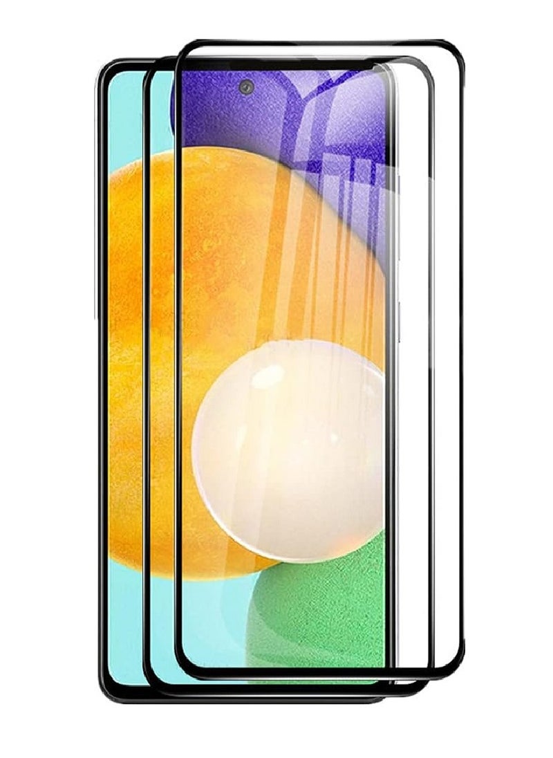Super 2 Pieces Tempered Glass Screen Protector 5D Designed For Samsung Galaxy A52 Full Glue Edge to Edge Full Screen Coverage And Bubble Free - Image 1