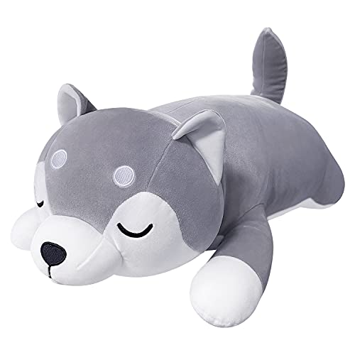 Auspicious beginning Valentines Day Gift 30 Husky Stuffed Animal Plush Pillow Huskies Anime Body Pillow Kawaii Stuff Animal Plush Toy Big Plushie Stuffed Dog Giant Plush Throw Pillow Gifts for Boys Girls - Image 1