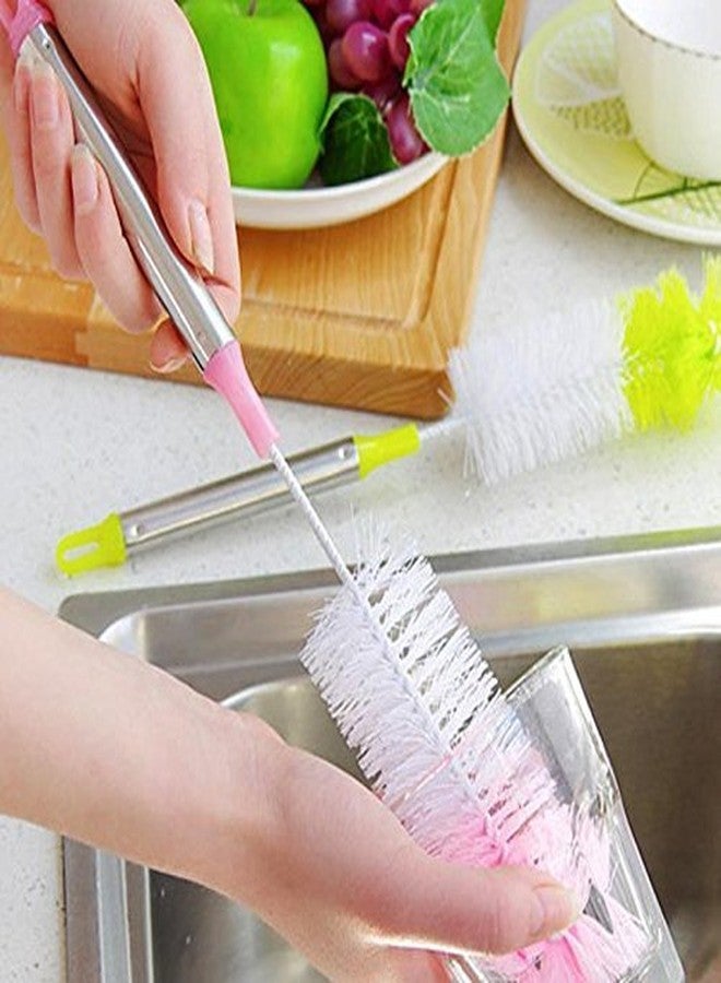 Gnanex فرشاة تنظيف زجاجات المياه من غنانكس، فرشاة تنظيف طويلة للزجاجات، فرشاة تنظيف زجاجات مصنوعة من النايلون، منظف لغسل زجاجات المياه، ترمس، فرشاة غسيل زجاجات الرضاعة، زجاجات الحليب - Image 3