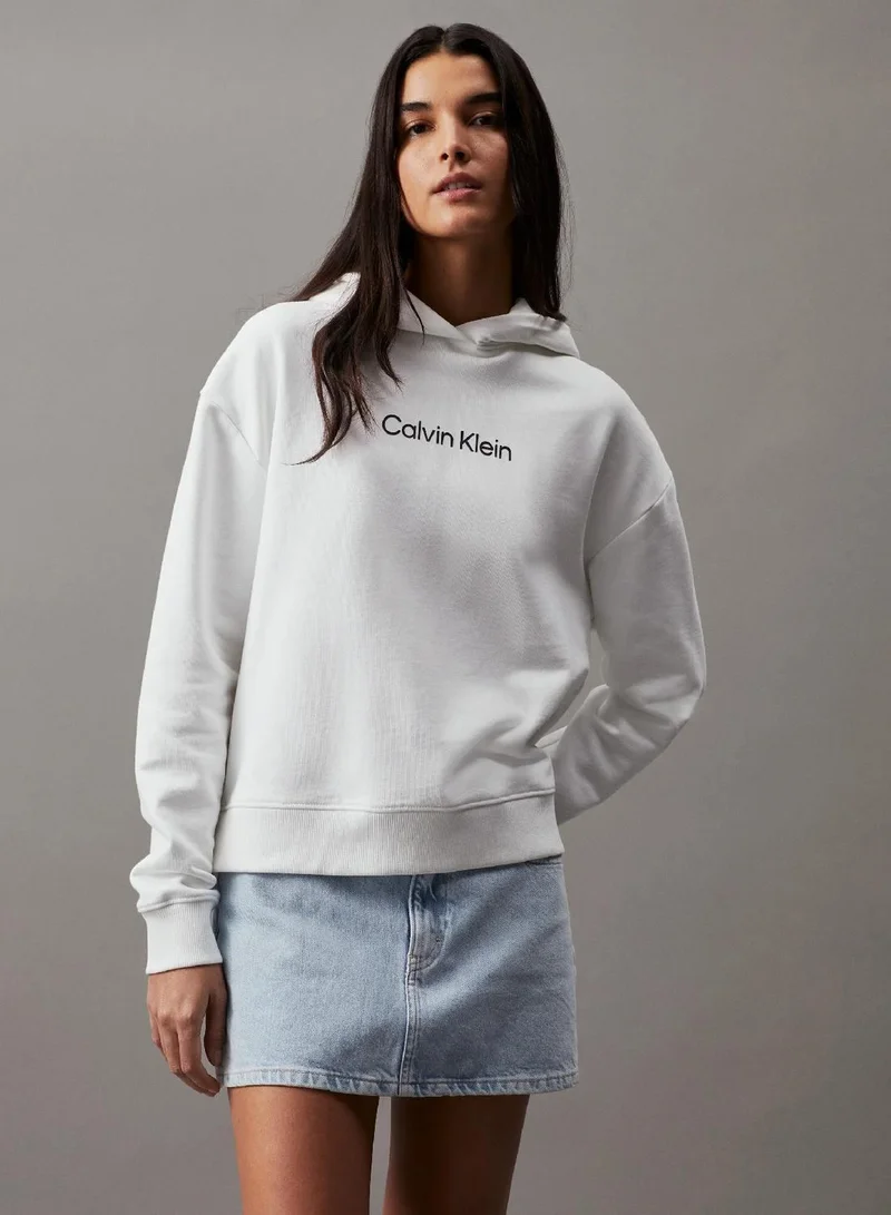 Cotton Terry Logo Hoodie