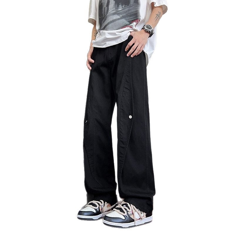 Unisex Classic Denim Jeans Loose Fit Daily Outdoor Wear - Image 4