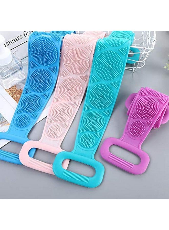 RIGJAK Body Back Scrubber, Double Side Bathing Brush for Skin Deep Cleaning Massage, Dead Skin Removal Exfoliating Belt for Shower, Easy to Clean, Lathers Well for Men & Women (Multicolor) - Image 2