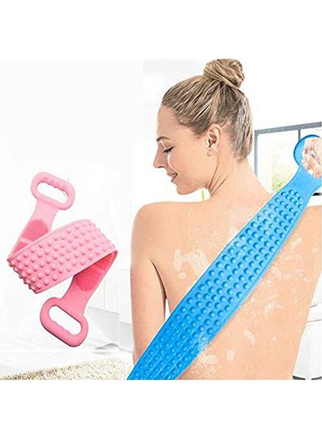 RIGJAK Body Back Scrubber, Double Side Bathing Brush for Skin Deep Cleaning Massage, Dead Skin Removal Exfoliating Belt for Shower, Easy to Clean, Lathers Well for Men & Women (Multicolor) - Image 1