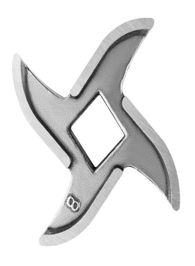 أوف إكس دي دي شفرة مفرمة اللحم رقم 8 - شفرات بديلة لطحن اللحم - قطع غيار وملحقات مفرمة اللحم، مصنوعة من الفولاذ المقاوم للصدأ، قطعتان - Image 2