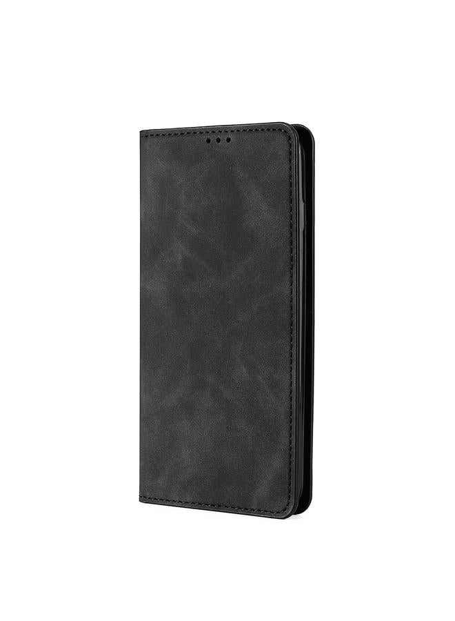 اس-توب جراب هاتف OPPO Reno5 A Skin Feel Magnetic Flip Leather أفقي - Image 2