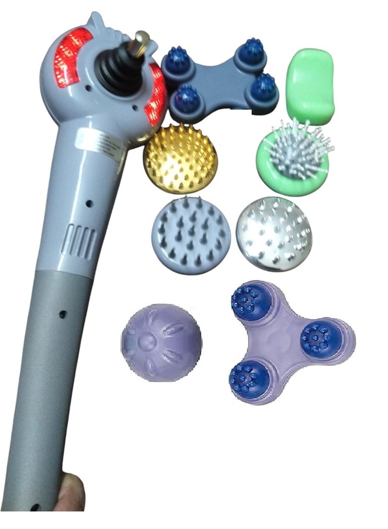 Full Body Massager for Pain Relief with 8 Attachments, Multicolor - Image 2
