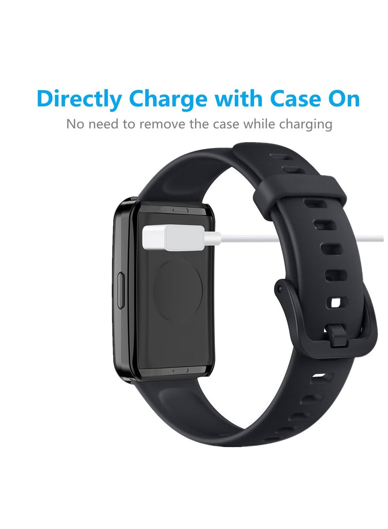 【2 Pack】 Protective Cover For Huawei Band 8 | Huawei Band 9,TPU Case with Screen Protector Full Screen Bumper Frame- Black/Clear - Image 3