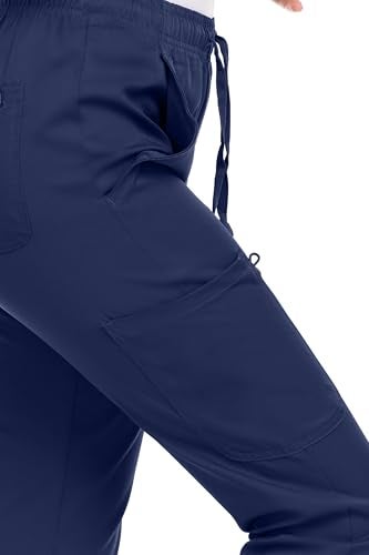 MediChic Women’s Medical Scrub Jogger Pants – 4 Pockets, 4-Way Stretch, Moisture-Wicking, Anti-Wrinkle, Soft Flex Fabric Navy - Image 5