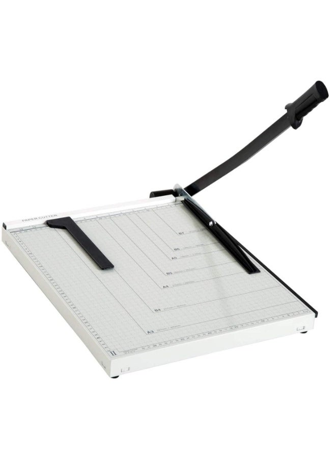 NANAO قاطع ورق A3 ثقيل الوزن، آلة قص احترافية للمكتب، المنزل، الحرف، استوديو الصور (A3، B4، A4، B5، A5، B6، B7) أبيض (18 × 15 × 1.2 بوصة) - Image 1