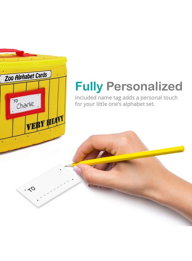 Urban Kiddy Zoo Alphabet Cards | Soft Alphabet Flash Cards, Educational Early Learning Infant Toys for Babies Infants Toddlers Boys Girls Kids Over 0 1 2 3 Years Old | My First ABC Animal Cloth Cards - Image 2