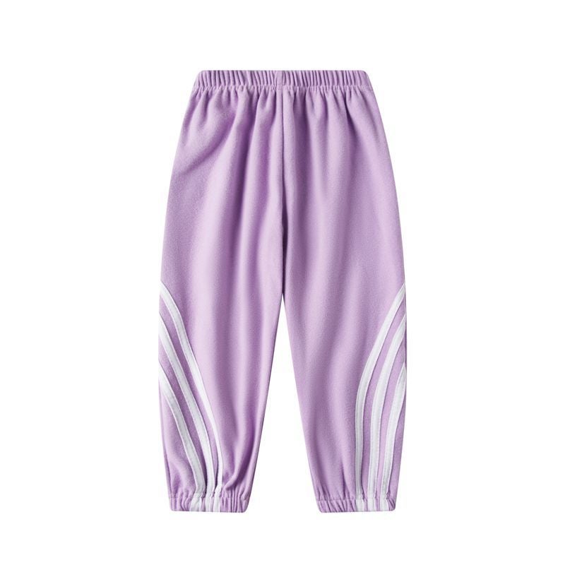 Children's sweatpants brushed Autumn Autumn fleece girls boys baby wholesale casual pants children's pants children's leggings - Image 1