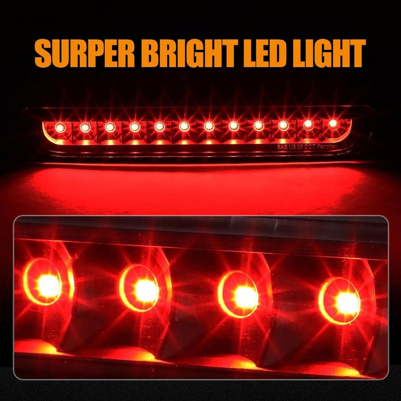 Cxdar Third 3rd Brake Light LED for 2007-2014 Toyota FJ Cruiser, High Mount Rear Brake Lights Assembly for 07-14 FJ Cruiser, Waterproof Center Cab Lamp Stop Light - Image 2