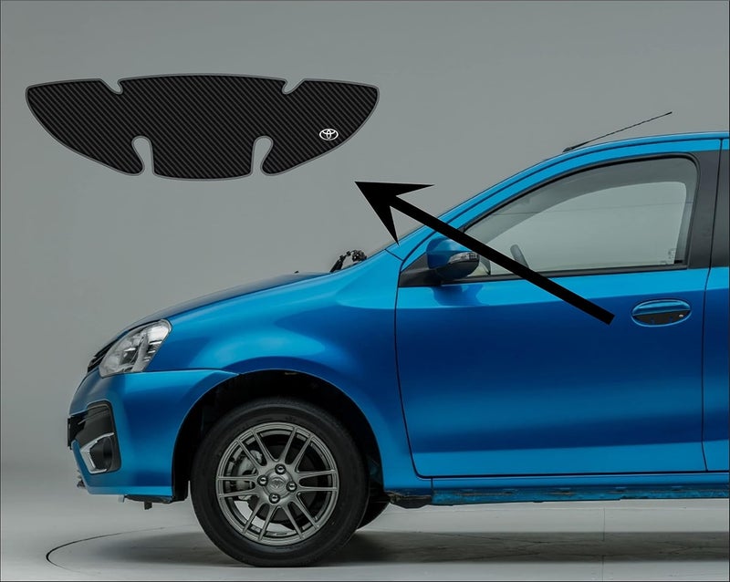 BIG FLAG BFRC 3D Gel Finish Car Door Carbon Fiber Handle Cup Scratch Guard Sticker Universal for Specific Brand (Pack of 4) (MRDRCFVAR) (ETIOS_Toyota) - Image 2