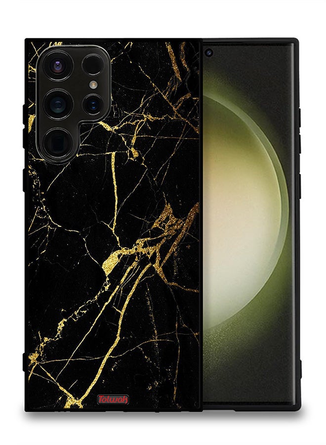 Tolwak Samsung Galaxy S23 Ultra 5G Protective Case Cover Crack Marble - Image 1