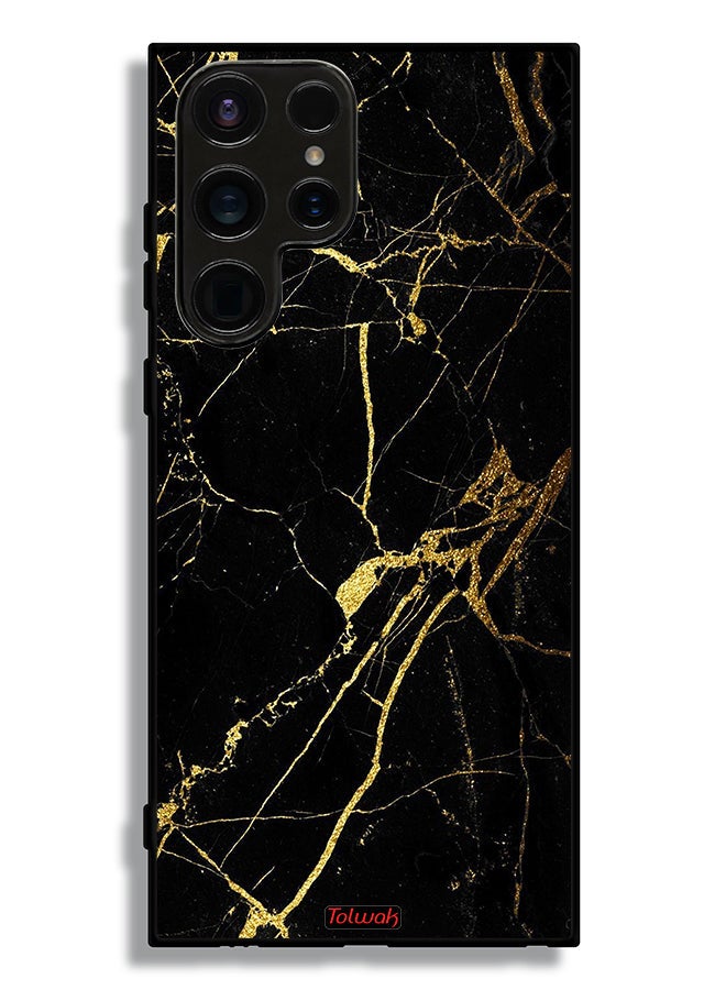 Tolwak Samsung Galaxy S23 Ultra 5G Protective Case Cover Crack Marble - Image 2