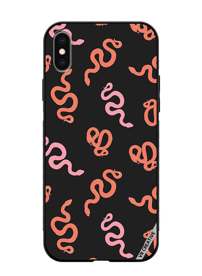 VR CREATIVE Protective Case Cover For Apple iPhone X/XS Cartoon Funny Colorful Snakes Pattern Design Multicolour - Image 1