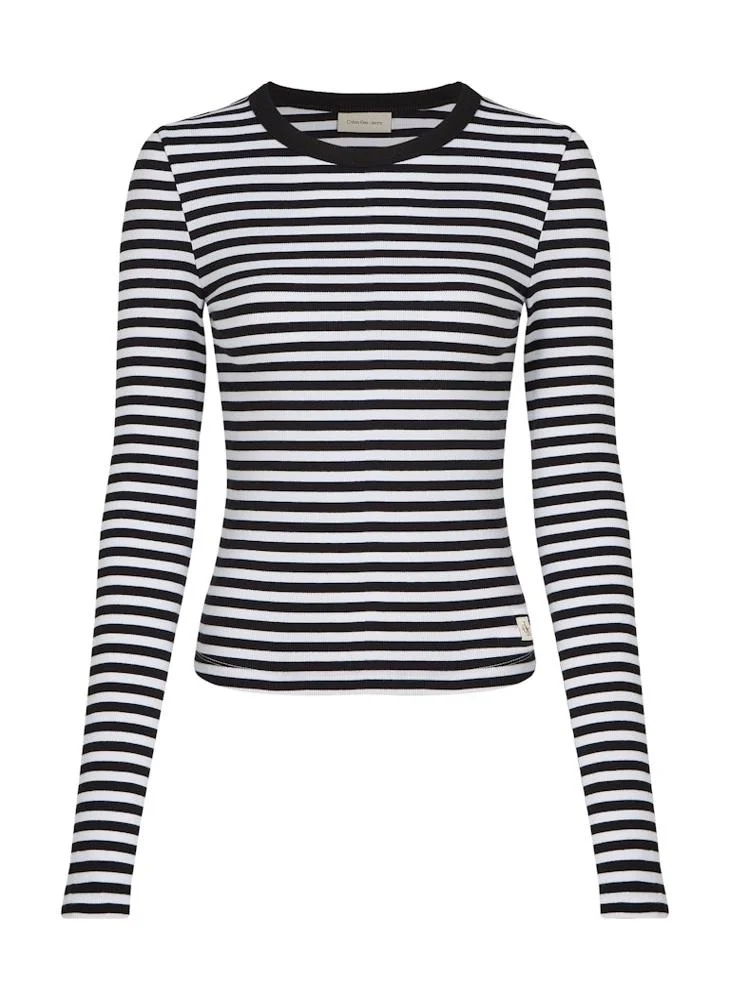 كالفن كلاين جينز Woven Label Rib Long Sleeve