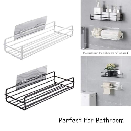ZURATO Punch-Free Multipurpose Kitchen Bathroom Storage Shelf Wall Holder Storage Rack Bathroom Rack Organizer Storage Box with Strong Magic Sticker Shower Caddies Kitchen Rack Storage Rack - Image 2